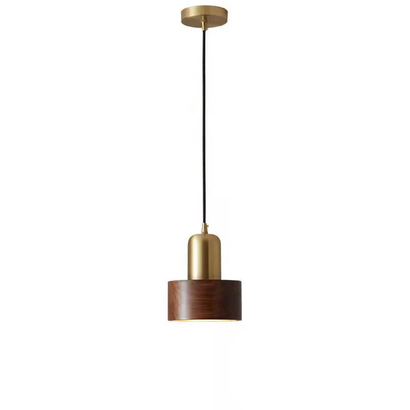 Antique Bronze Walnut Hardwood Metal Lighting