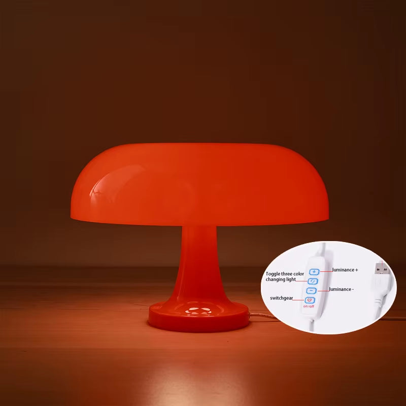 Mushroom Table Lamp Hotel Bedroom Lighting Desk Lamp Bedside Lamps Decoration Lighting Lamp Modern Minimalist Desk Light