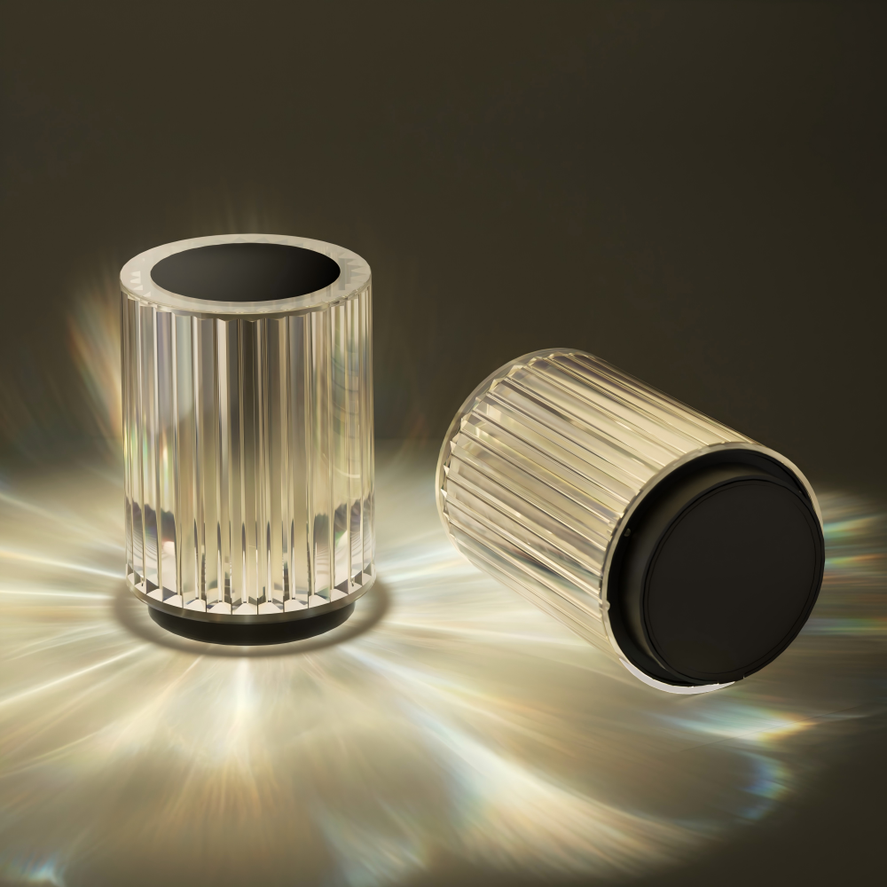 Mini Customized LED Night Light USB Rechargeable Desk Crystal Lights 3 Colors Touch Control Crystal Table Lamps for Bedside